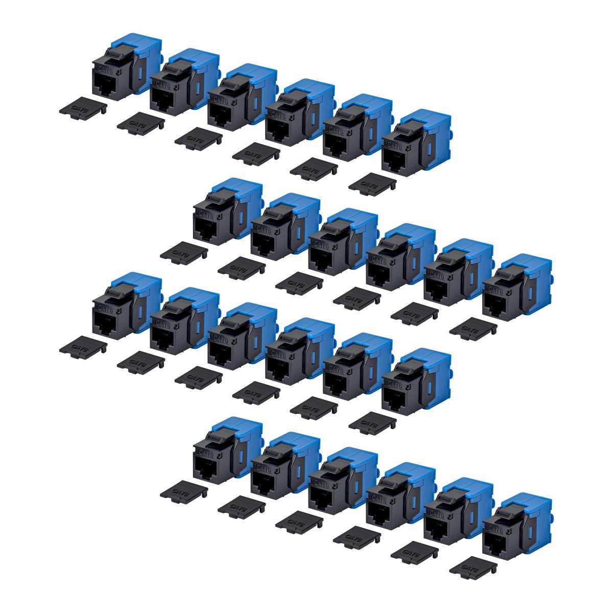 STARTECH.COM CAT6 Utp Keystone Jack 24-pack 180-degree Toolless Black