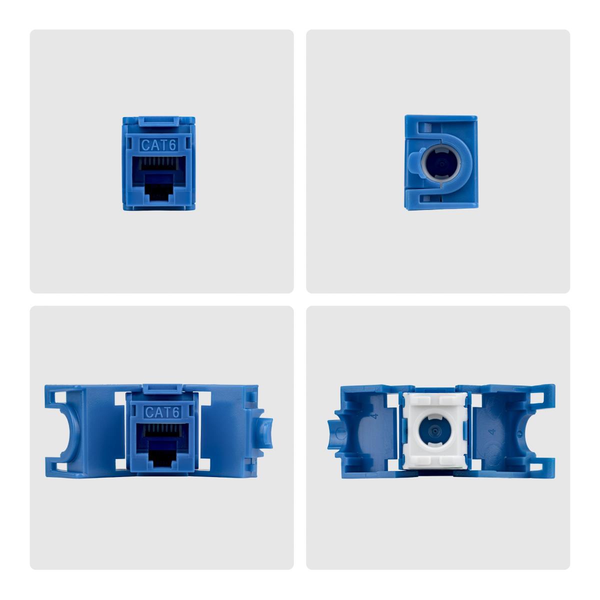 STARTECH.COM CAT6 Utp Keystone Jack 24-pack 180-degree Toolless Blue