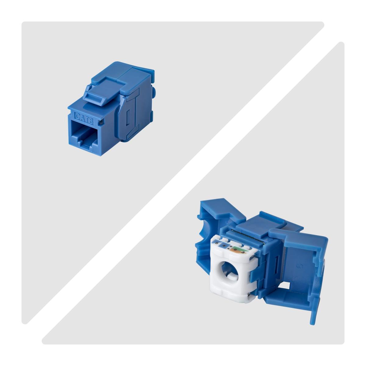 STARTECH.COM CAT6 Utp Keystone Jack 24-pack 180-degree Toolless Blue