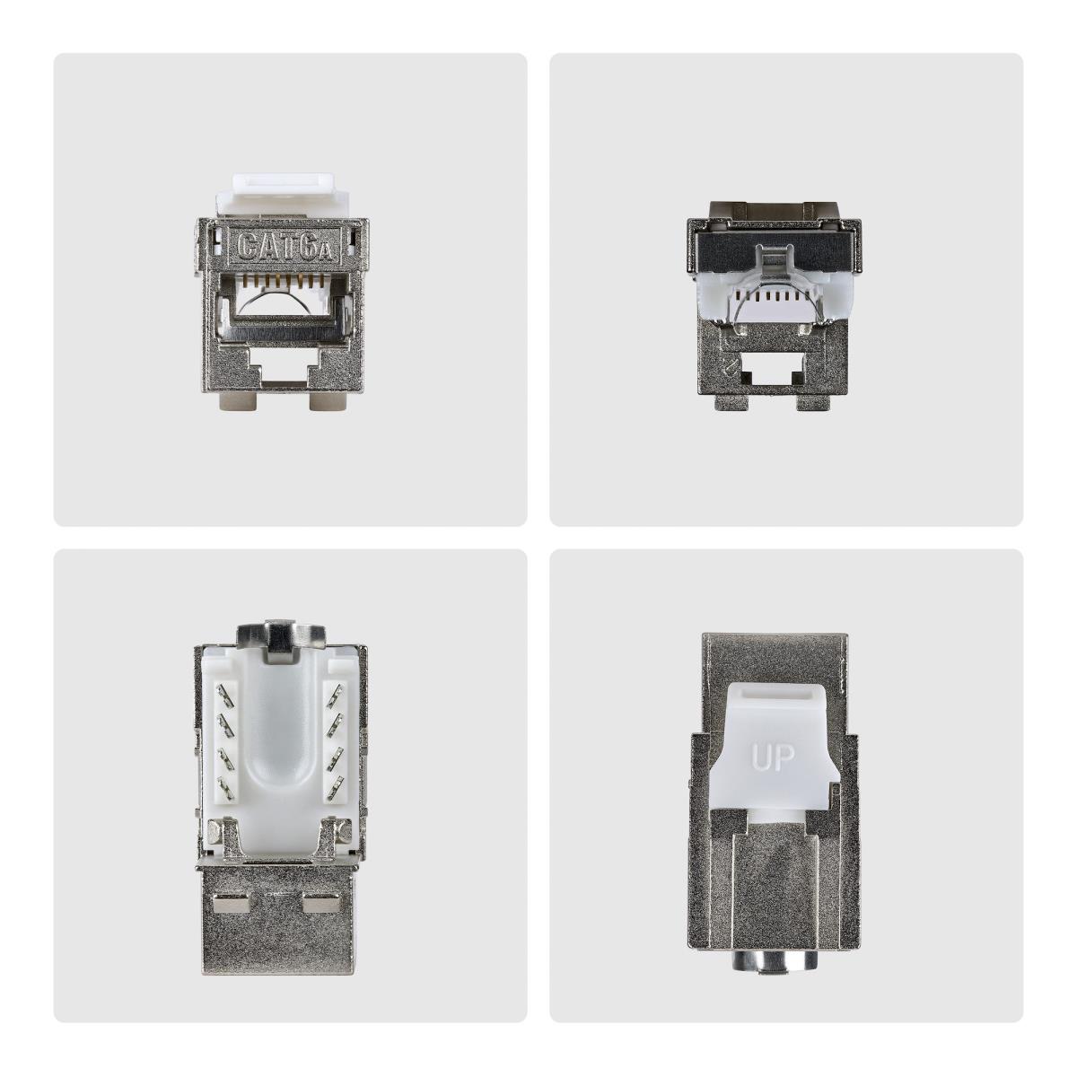 STARTECH.COM CAT6a Stp Keystone Jack 10-pack 90-degree/toolless/shielded