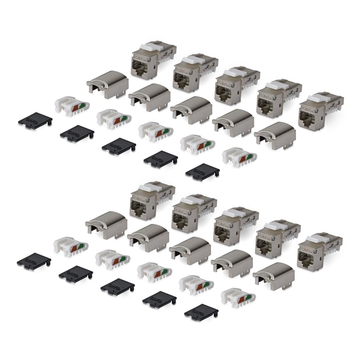 STARTECH.COM CAT6a Stp Keystone Jack 10-pack 90-degree/toolless/shielded