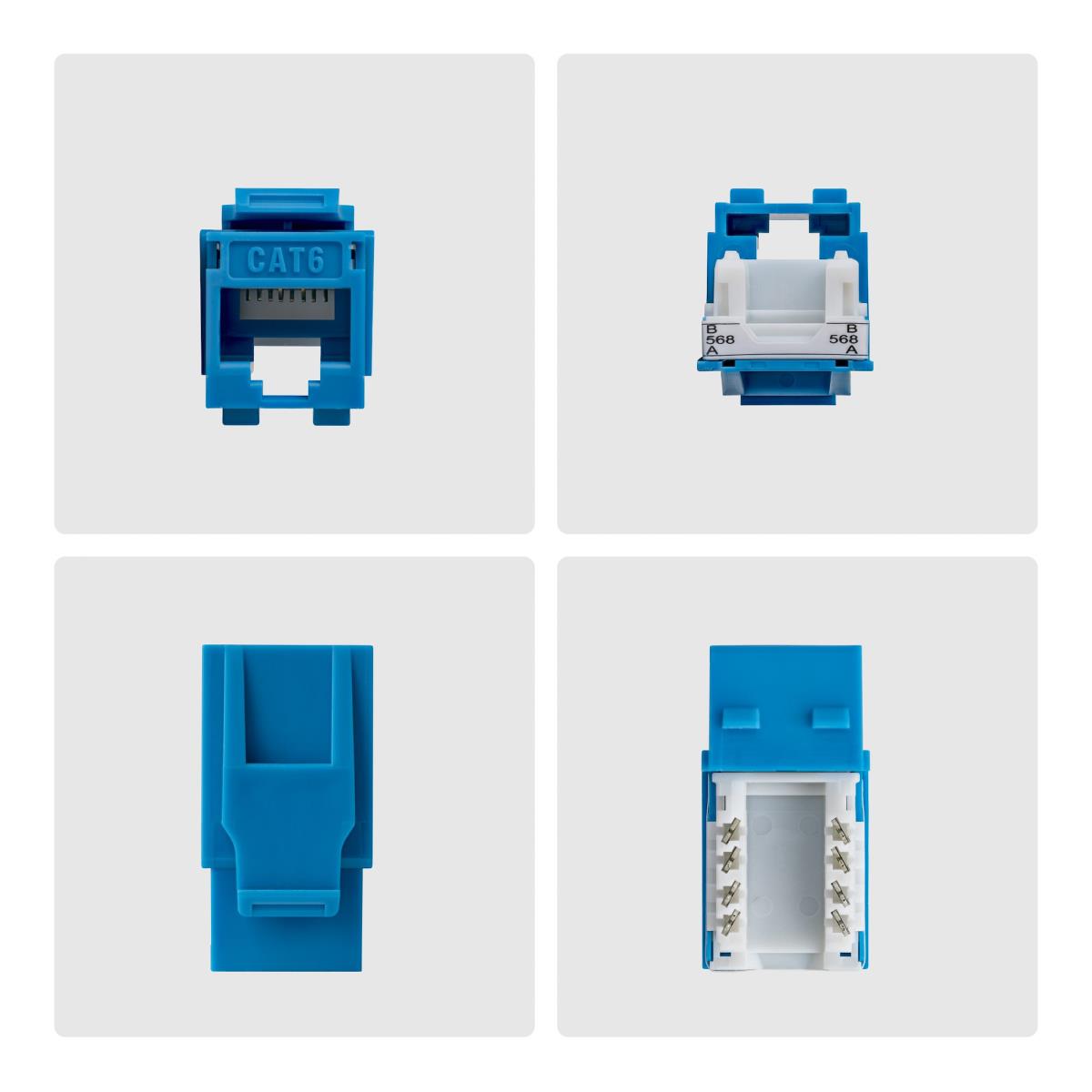 STARTECH.COM CAT6 Utp Keystone Jack 24-pack 90-degree 110 Punch Down Blue