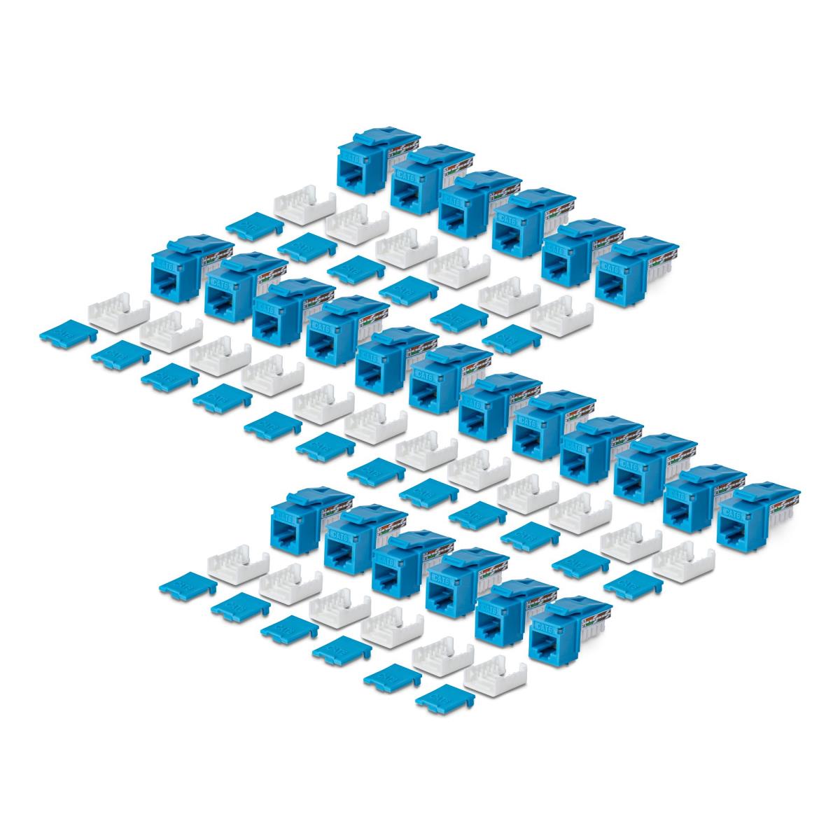 STARTECH.COM CAT6 Utp Keystone Jack 24-pack 90-degree 110 Punch Down Blue