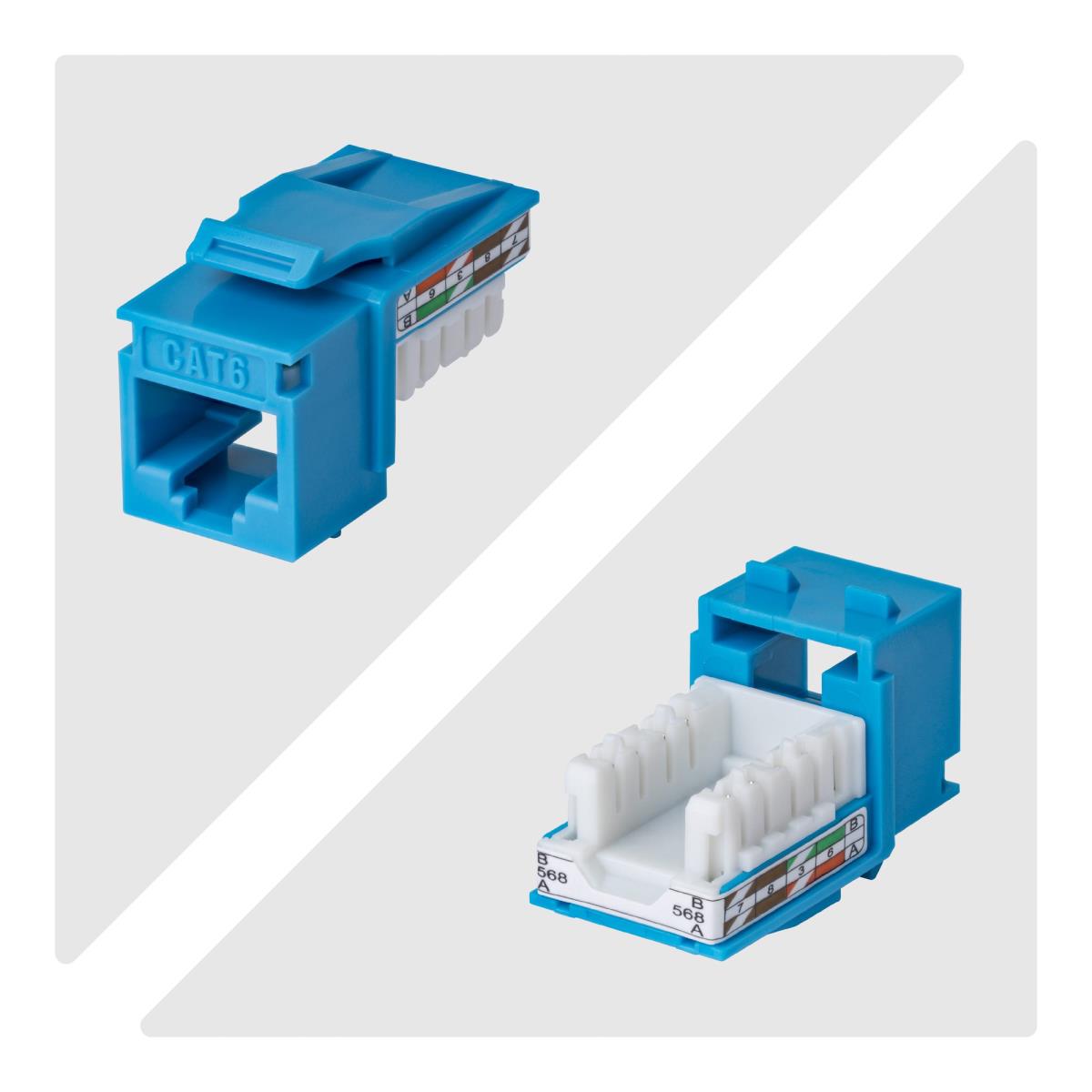 STARTECH.COM CAT6 Utp Keystone Jack 24-pack 90-degree 110 Punch Down Blue