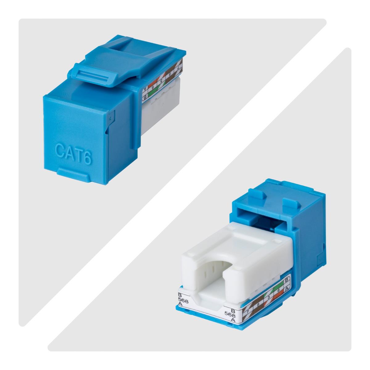 STARTECH.COM CAT6 Utp Keystone Jack 24-pack 90-degree 110 Punch Down Blue
