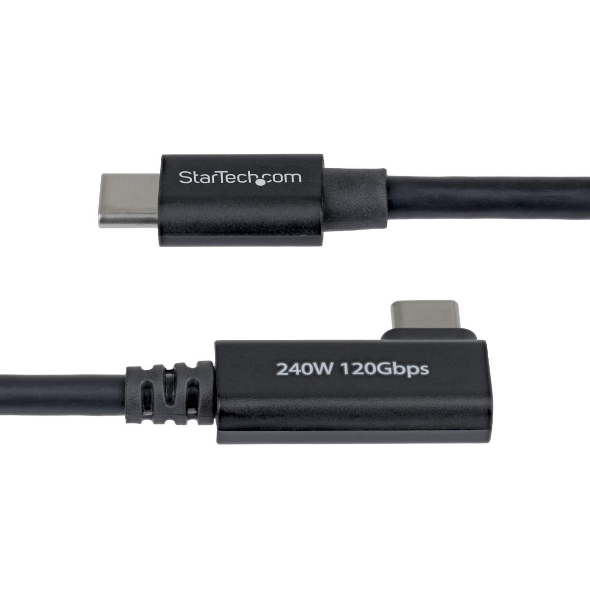 STARTECH.COM Right Angle Thunderbolt 5 Cable Certified/120gbps/8k 60hz/240w