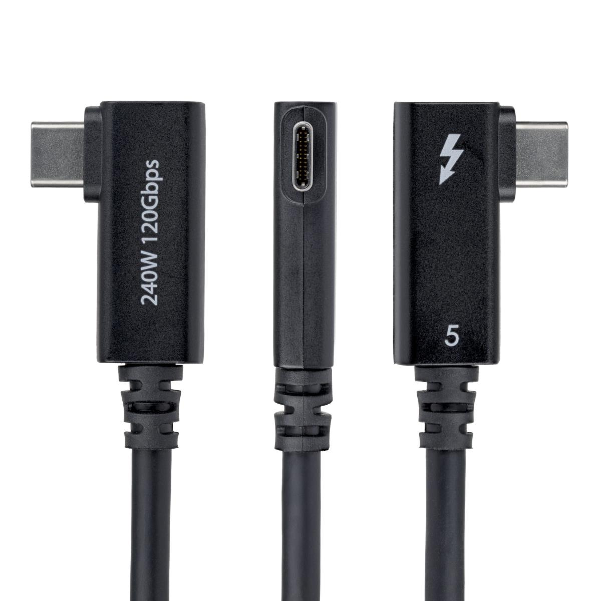 STARTECH.COM Right Angle Thunderbolt 5 Cable Certified/120gbps/8k 60hz/240w