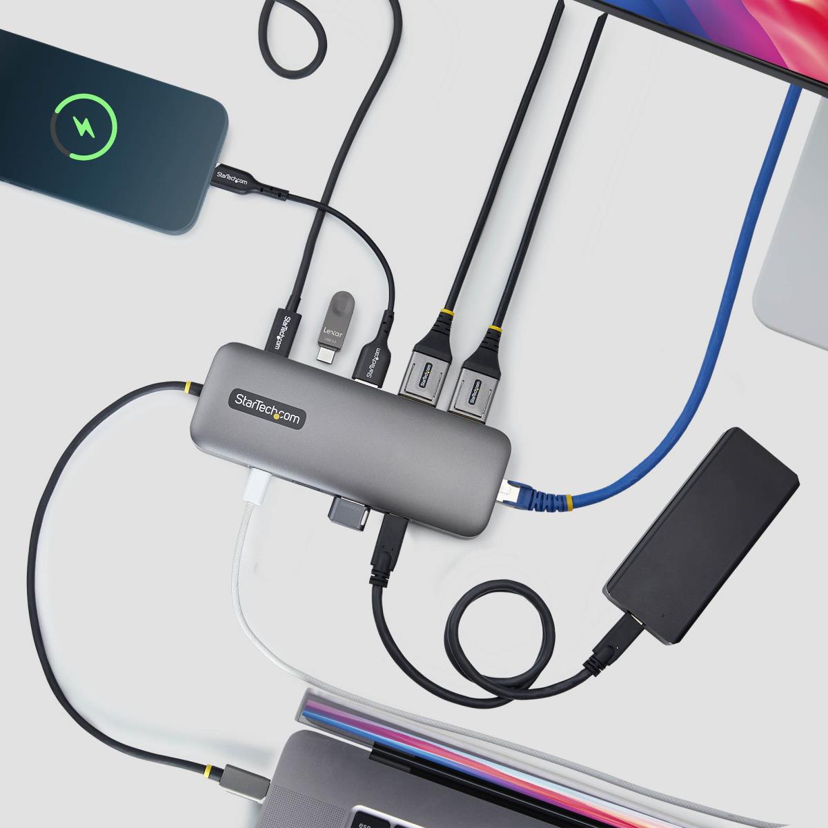 STARTECH.COM USB-c Dual-dp Multiport Hub - 100w Pd 2x 4k 60hz Gbe