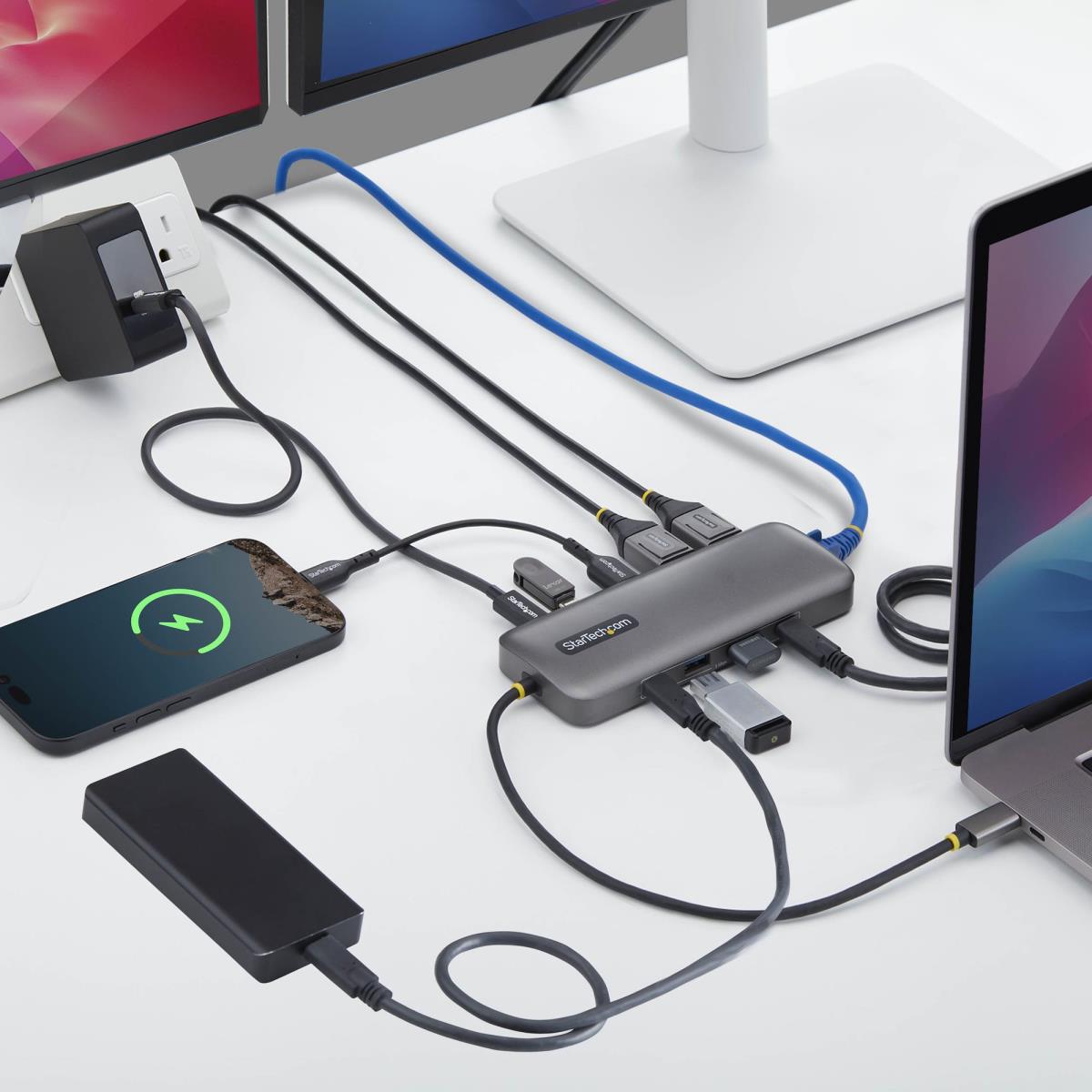 STARTECH.COM USB-c Dual-dp Multiport Hub - 100w Pd 2x 4k 60hz Gbe