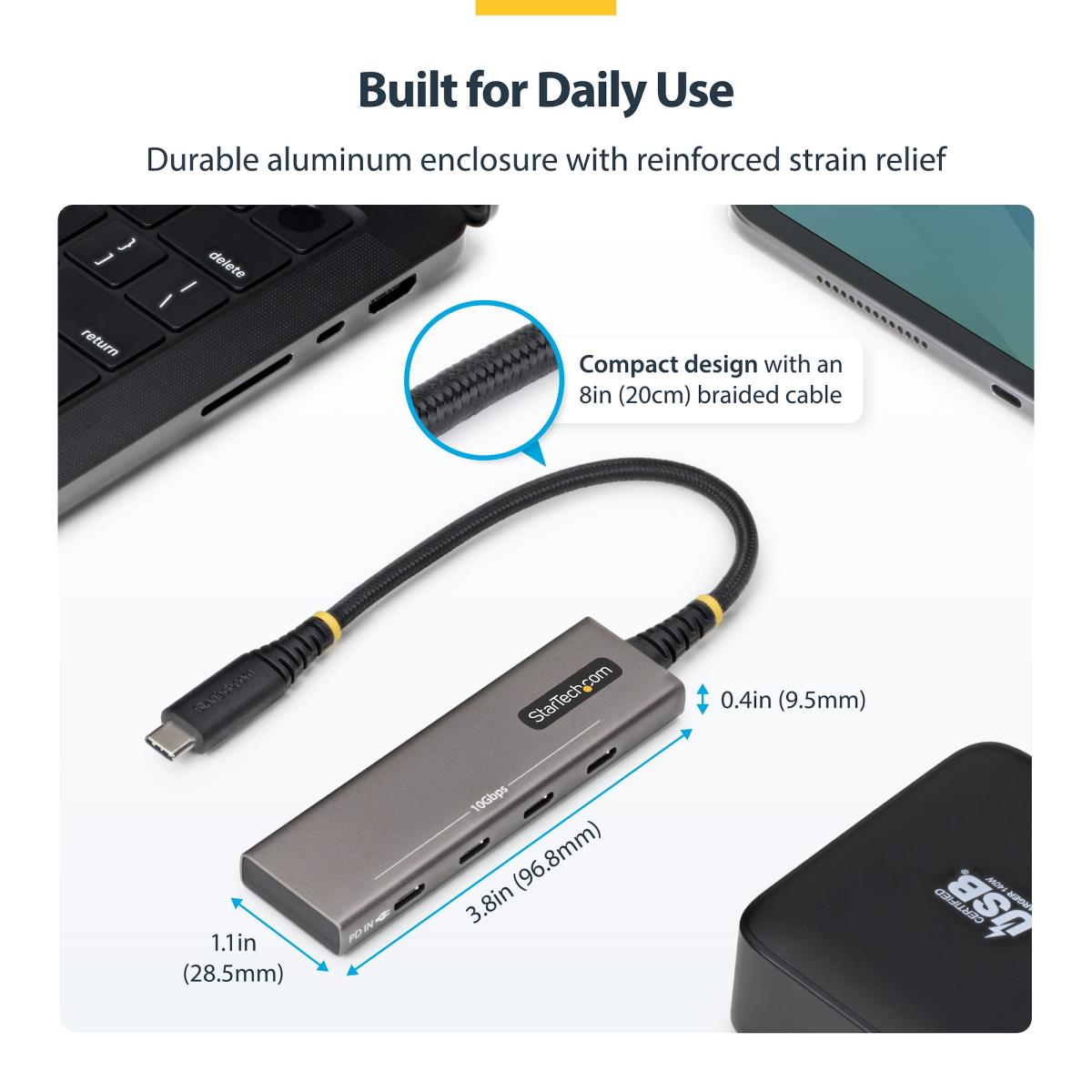 STARTECH.COM USB-c Hub 4-port 10gbps - 100w Pd Charging 4x USB-c Ports