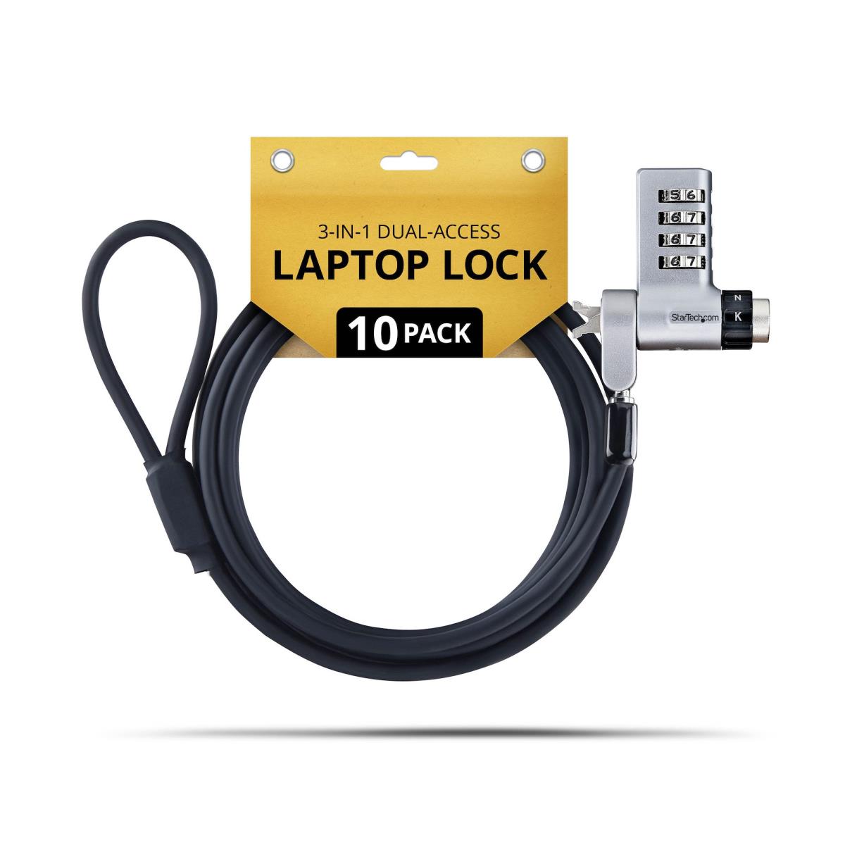 STARTECH.COM Laptop Lock - K-slot 6.6ft Computer Cable Lock Taa 10-pack