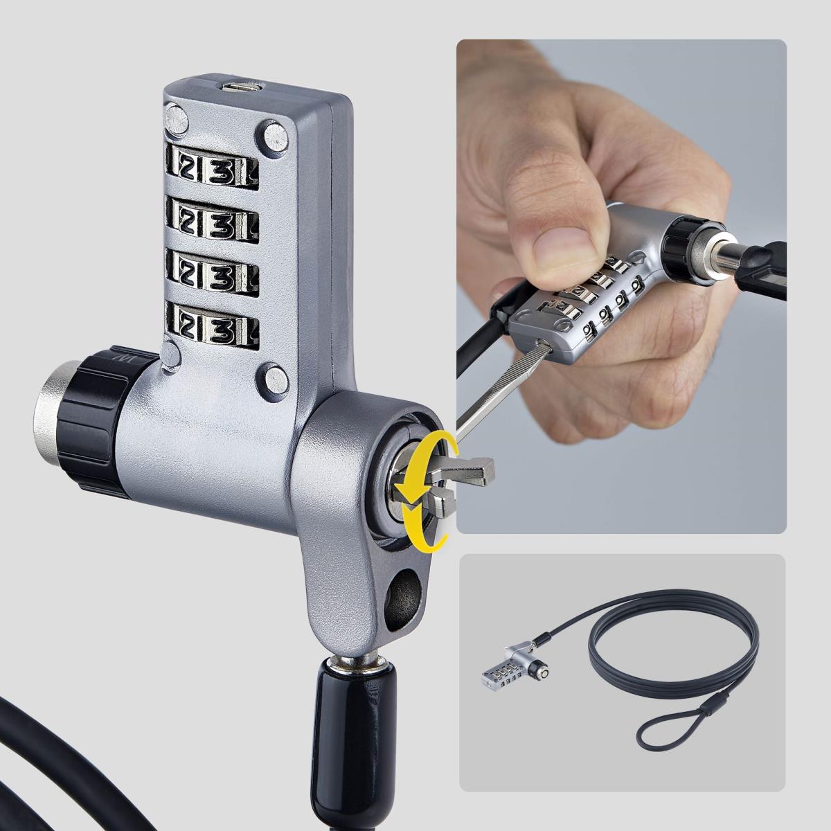 STARTECH.COM Laptop Lock - K-slot 6.6ft Computer Cable Lock Taa 10-pack