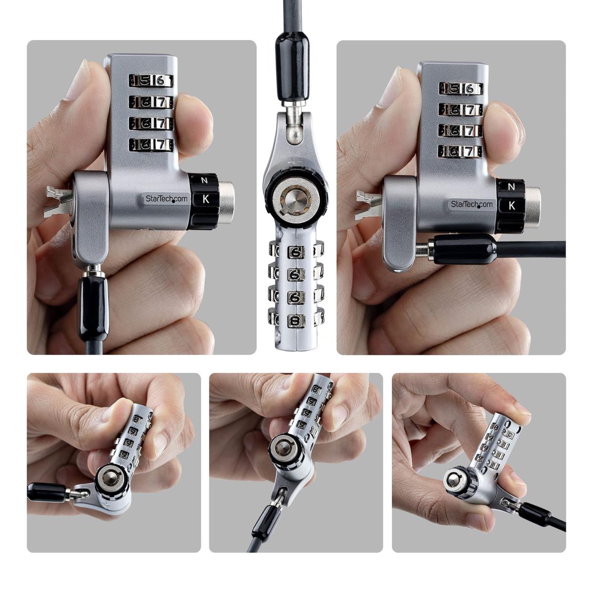 STARTECH.COM Laptop Lock - K-slot 6.6ft Computer Cable Lock Taa 10-pack