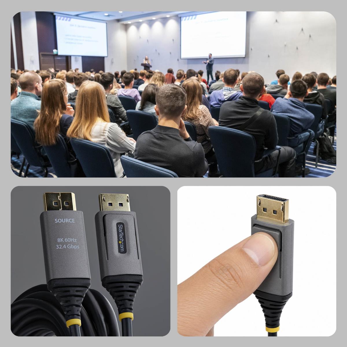STARTECH.COM DisplayPort 1.4 Hybrid Active Optical Cable (aoc), Cmp Plenum 20m