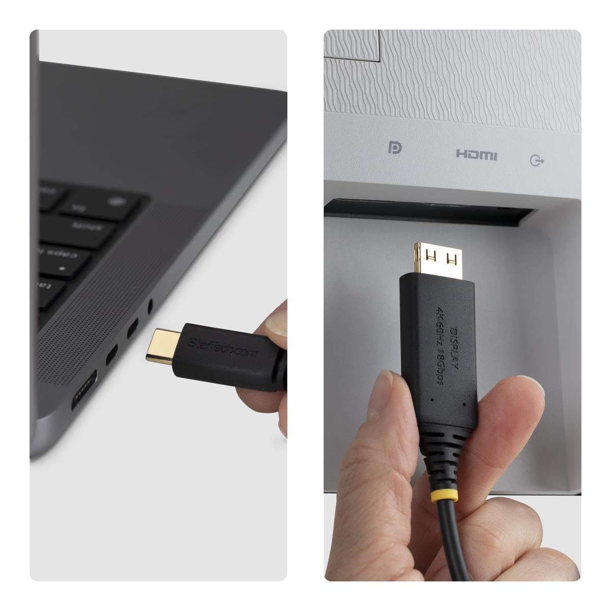 STARTECH.COM USB-c To Hdmi Cable Gripping Hdmi 1m