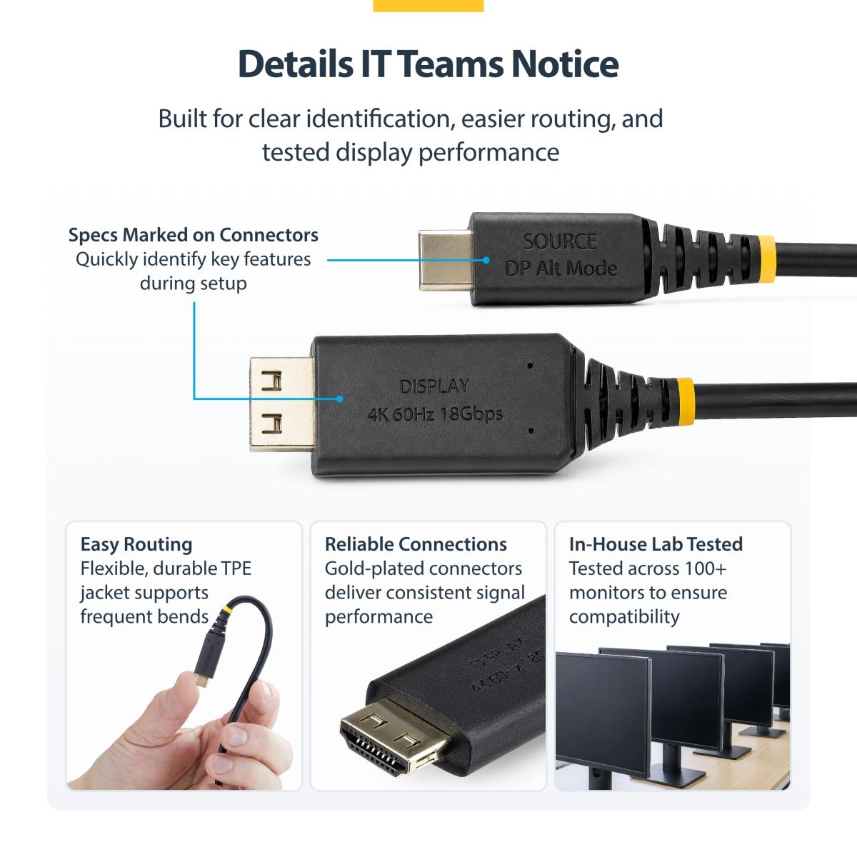 STARTECH.COM USB-c To Hdmi Cable Gripping Hdmi 3m