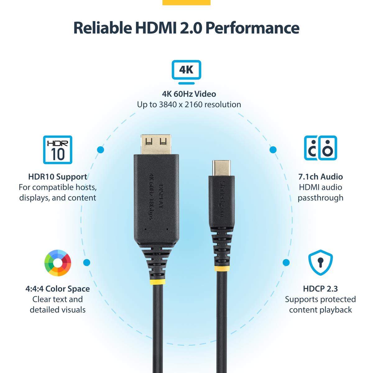 STARTECH.COM USB-c To Hdmi Cable Gripping Hdmi 2m