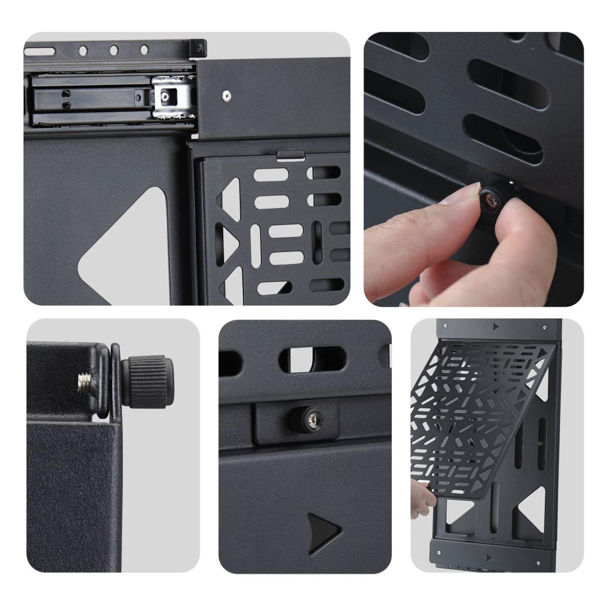 STARTECH.COM Slide-out Av Component Storage Panel Cable Box And Accessories Mounting 22lb (10