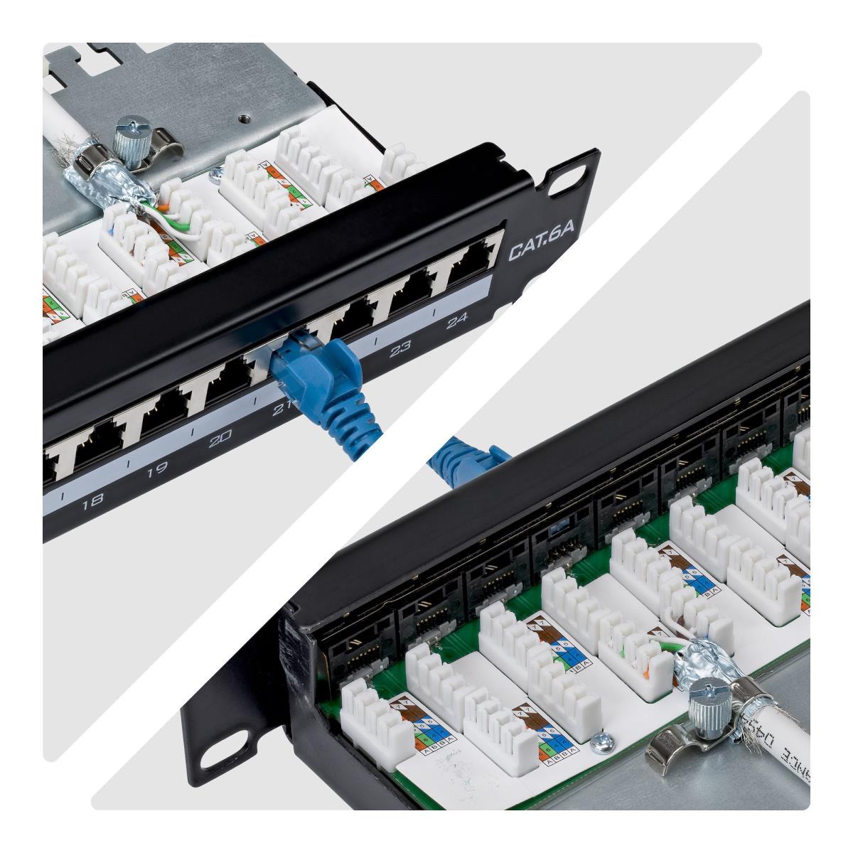STARTECH.COM Through Patch Panel 1u Feed 110 Punch Down/CAT6a Stp