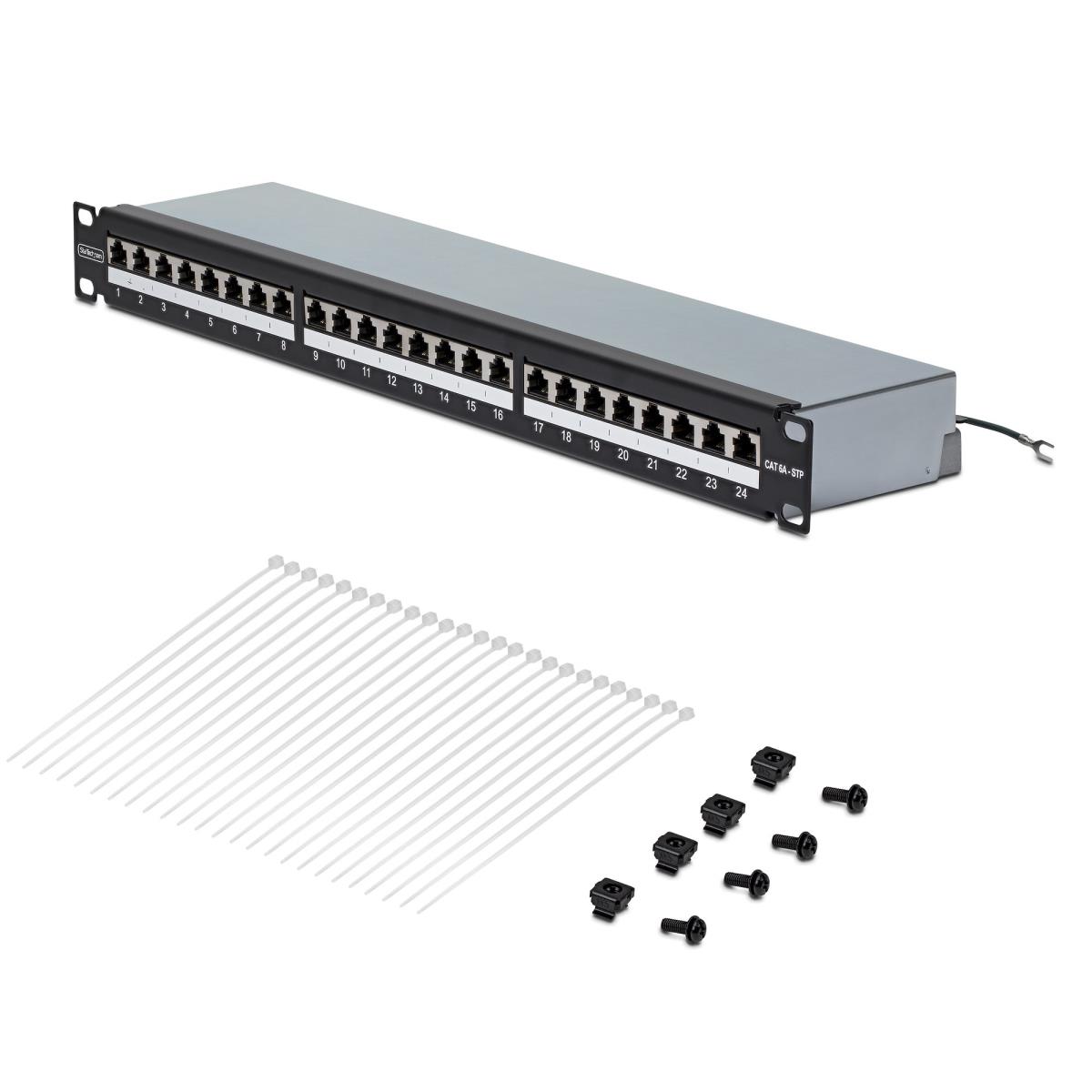 STARTECH.COM Through Patch Panel 1u Feed 110 Punch Down/CAT6a Stp