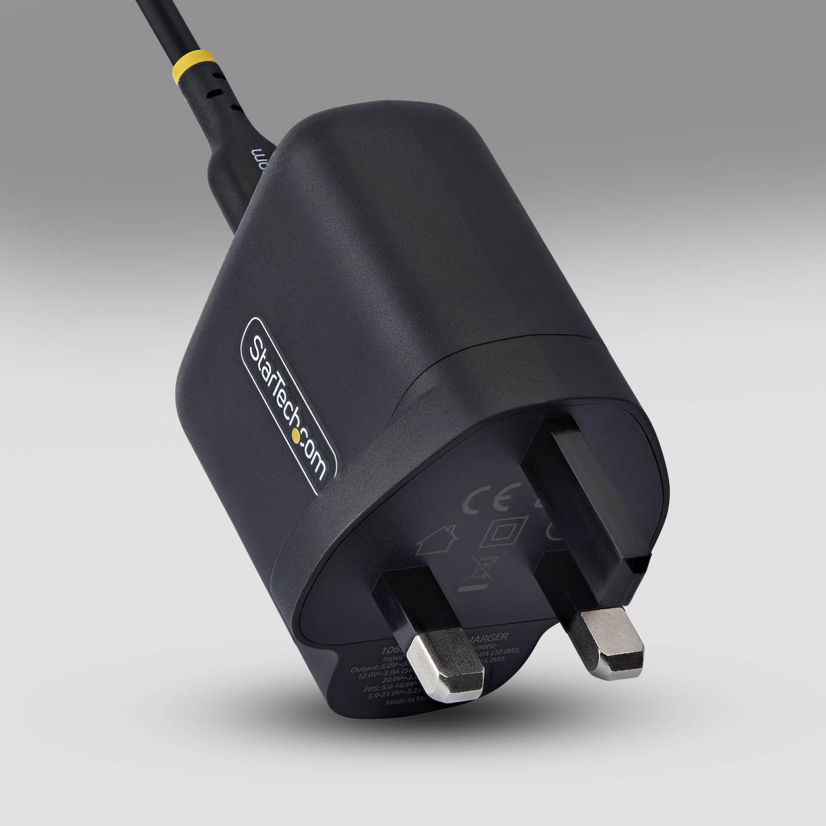 STARTECH.COM USB-c Laptop Charger 65w Compact Gan Wall Charger For Dell, Xps, Hp Probook, MacBook Pro, Microsoft Surface Pro, Black