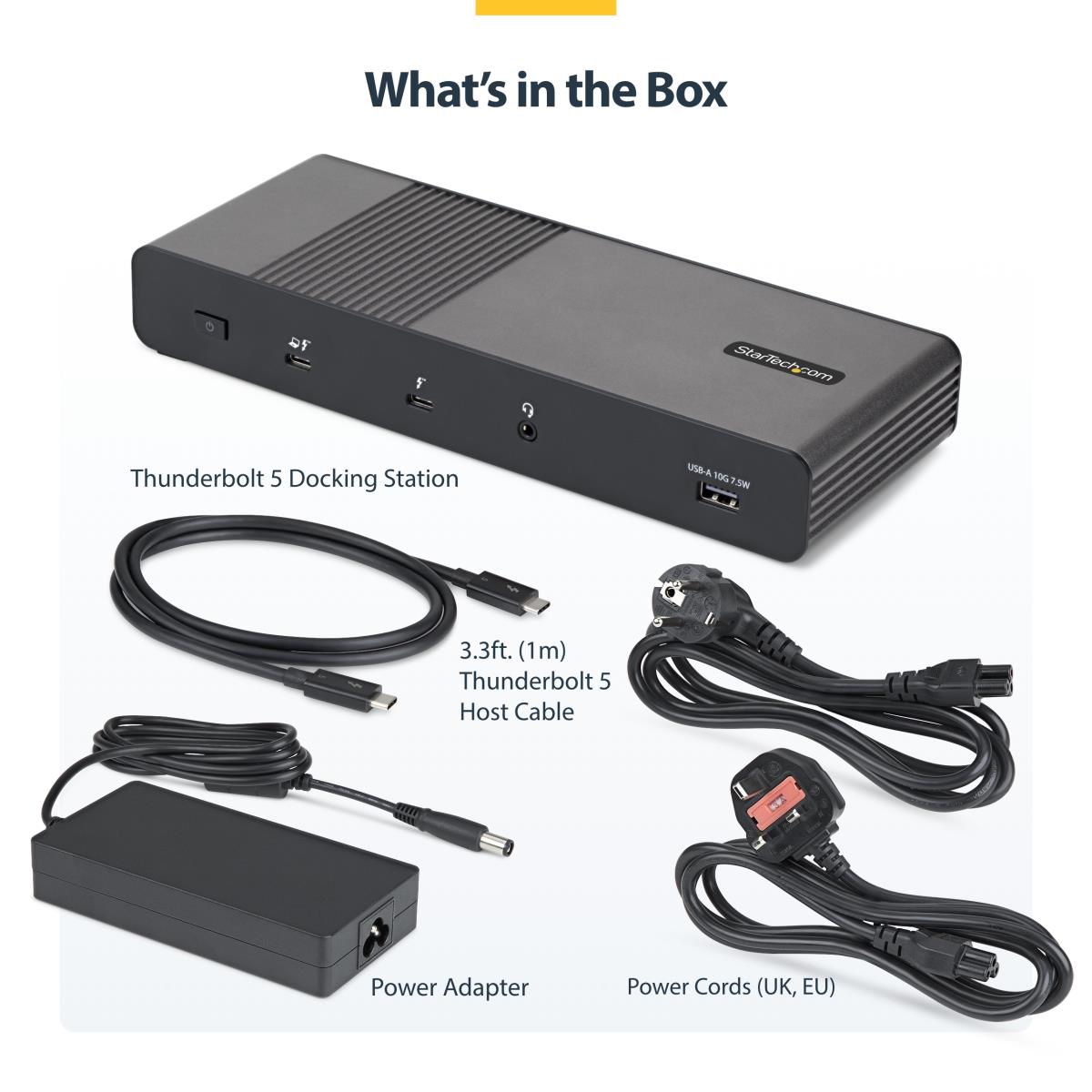 STARTECH.COM Laptop Charge - Thunderbolt 5 Docking Station Quad Monitor 140w