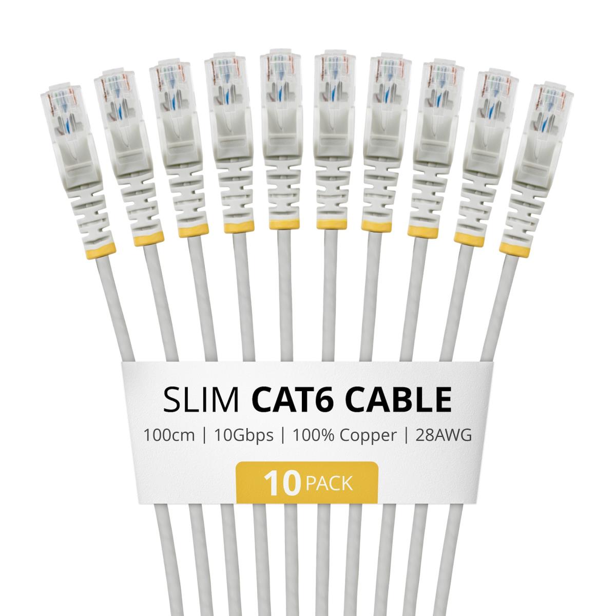 STARTECH.COM Patch Cable - CAT6 - Utp - Snagless - Slim - 1m - Grey 10pack