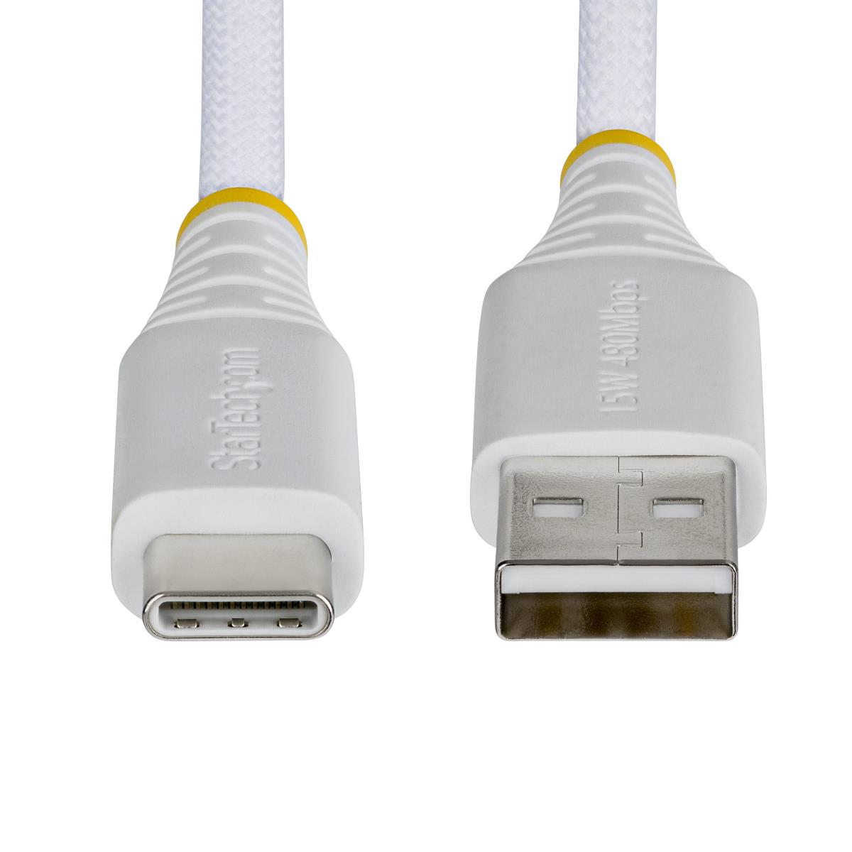 STARTECH.COM USB-c To USB-a Cable M/m USB 2.0 Dual-layer Braided - 1m White