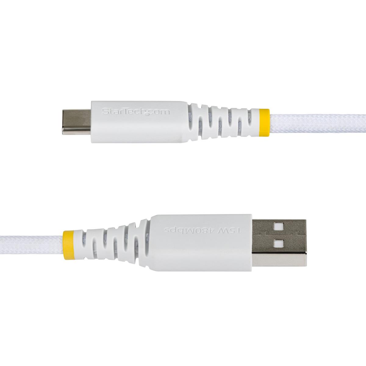 STARTECH.COM USB-c To USB-a Cable M/m USB 2.0 Dual-layer Braided - 1m White