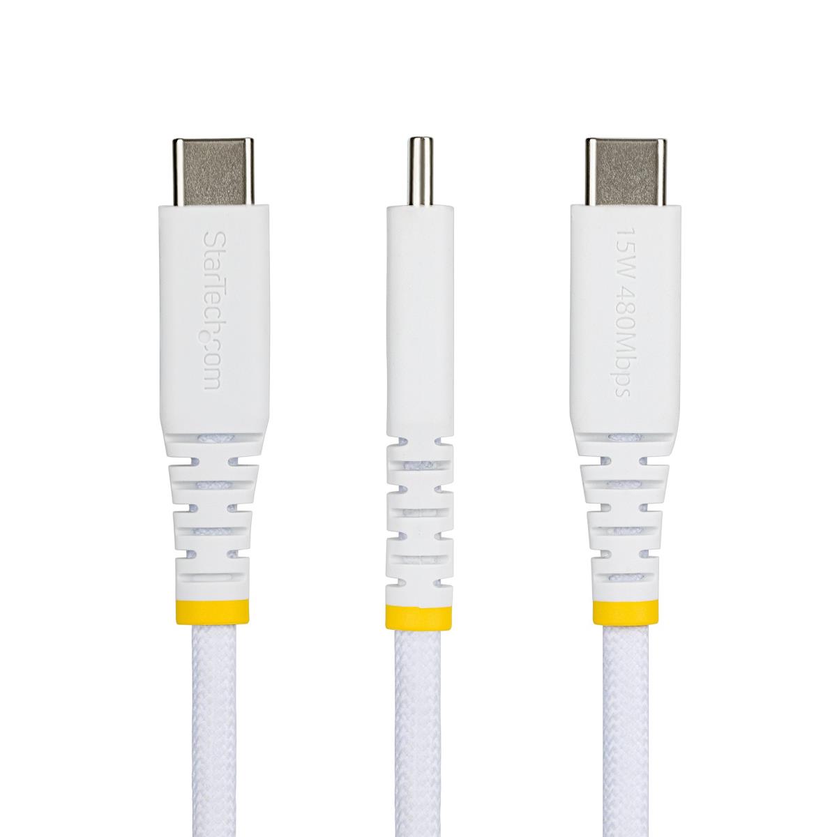 STARTECH.COM USB-c To USB-a Cable M/m USB 2.0 Dual-layer Braided - 1m White