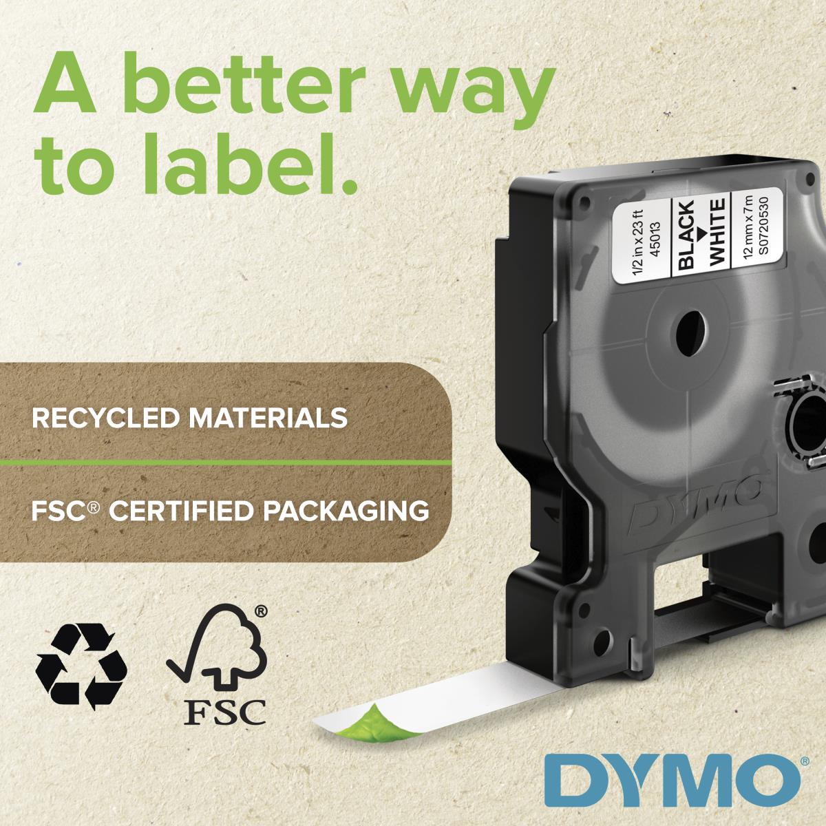 DYMO Clear Permanent Polyester Tape 3/8in