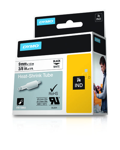 DYMO Rhino Tape Shrinkable Hose 9mm White