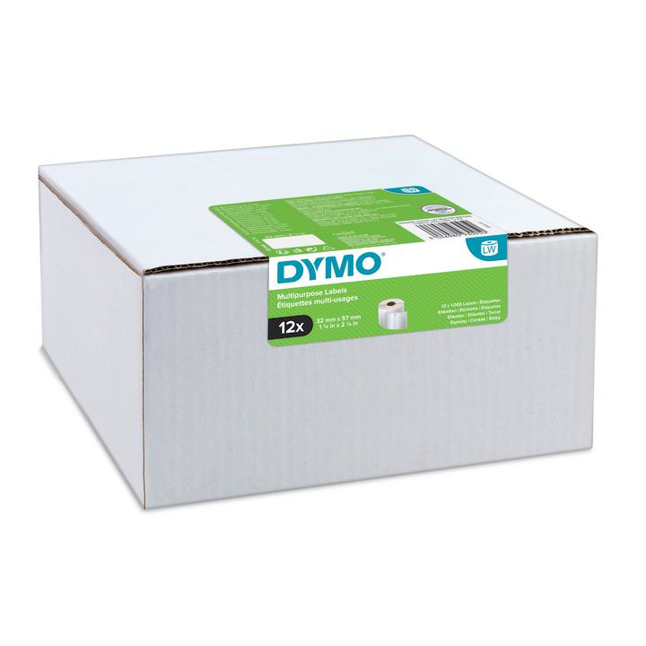 DYMO Labelwriter Large Address Labels 36x89mm - White - 12x rolls / 3120 labels