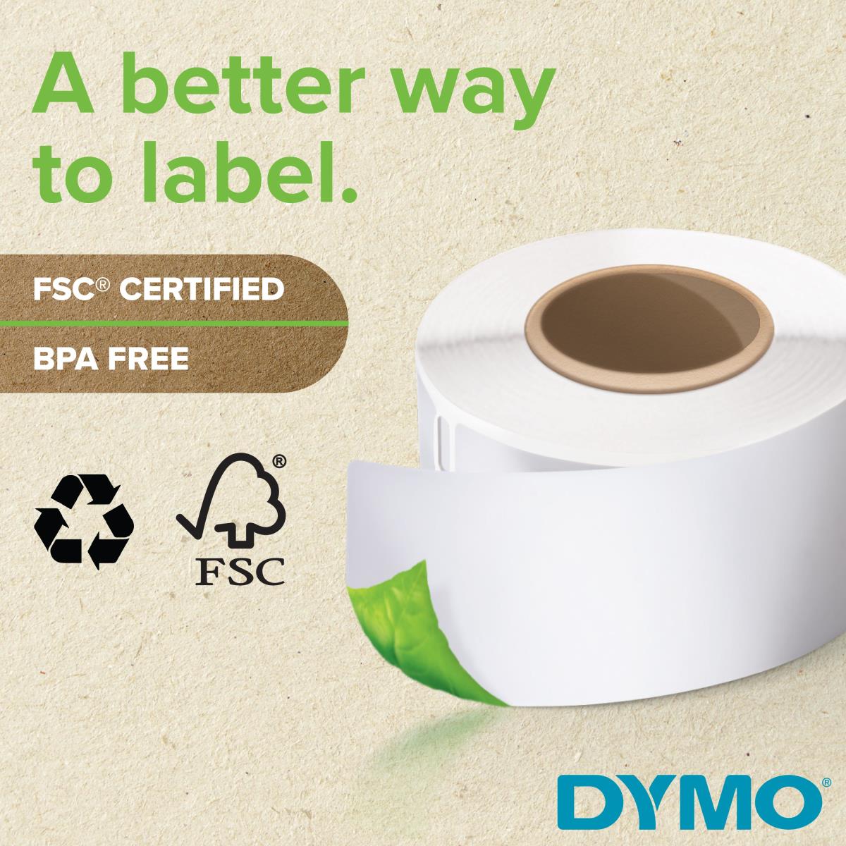DYMO Labelwriter Large Address Labels 36x89mm - White - 12x rolls / 3120 labels