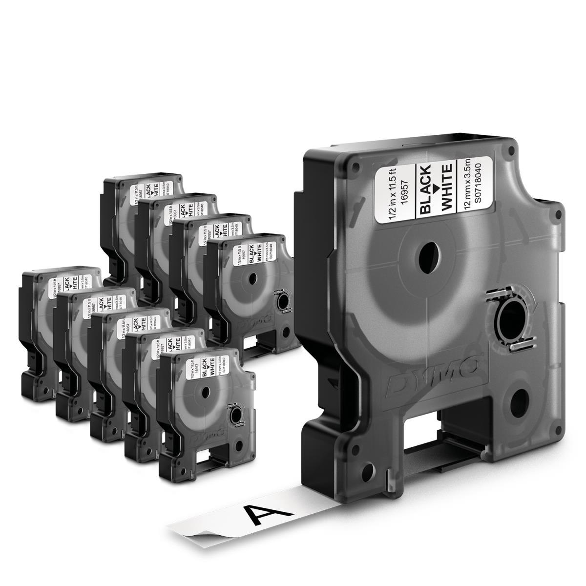 DYMO D1 Label Black On White 9mm Value Pack 10-pk