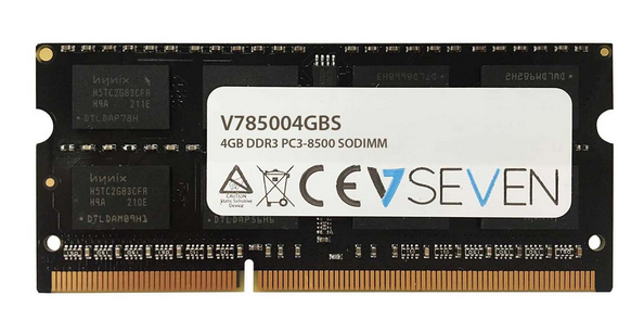 V7 - VIDEO SEVEN 4GB DDR3 1066MHZ CL7 NON ECC SO DIMM PC3-8500 1.5V LEG