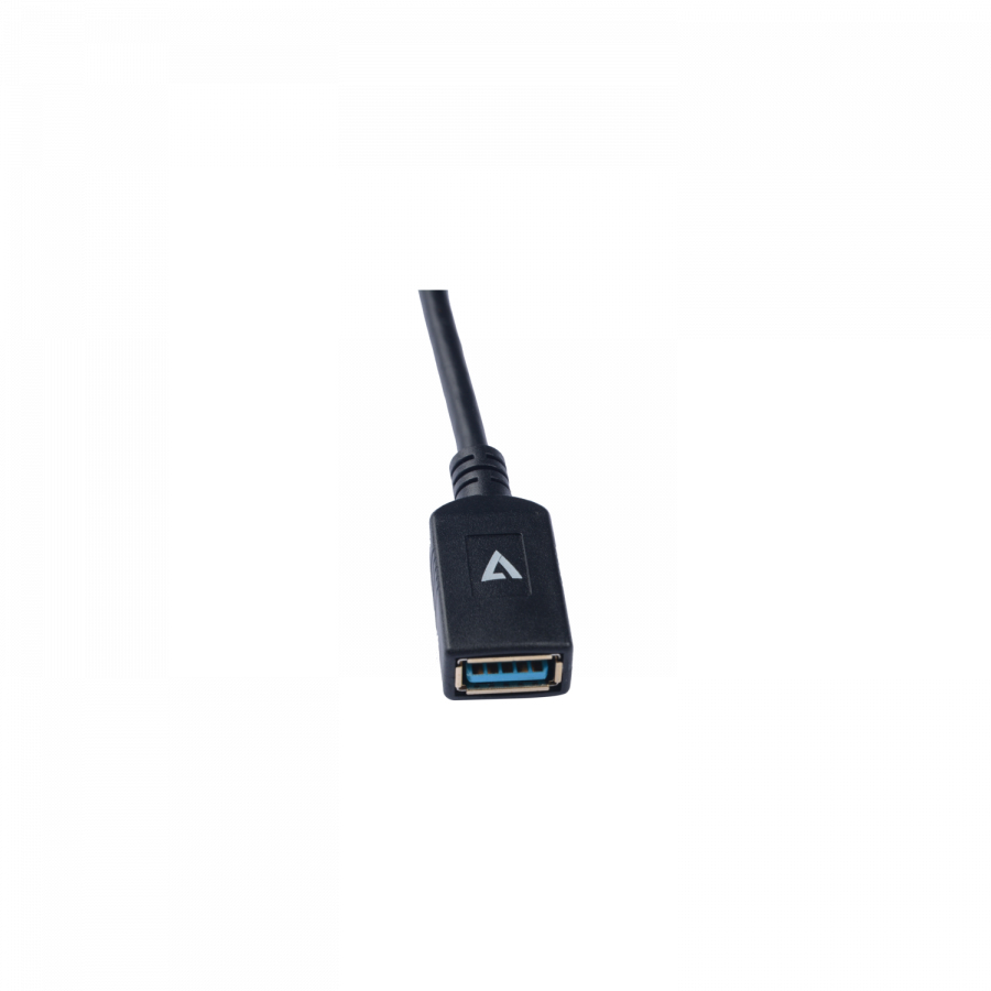 V7 - VIDEO SEVEN USB A FEMALE TO USB-C MALE 5GBPS BLACK CABLE