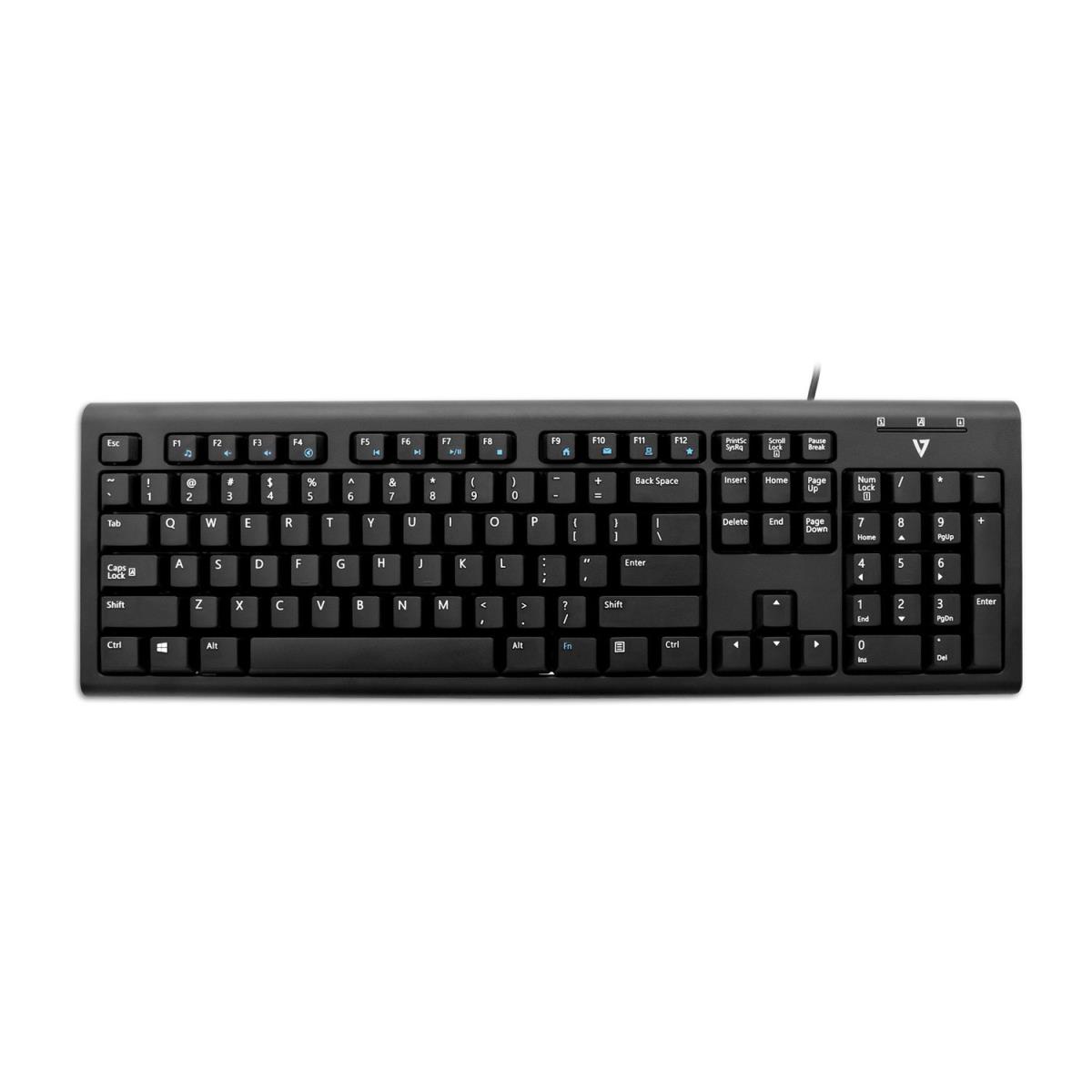 V7 - VIDEO SEVEN USB MULTIMEDIA KEYBOARD US ENGLISH LAYOUT US DK