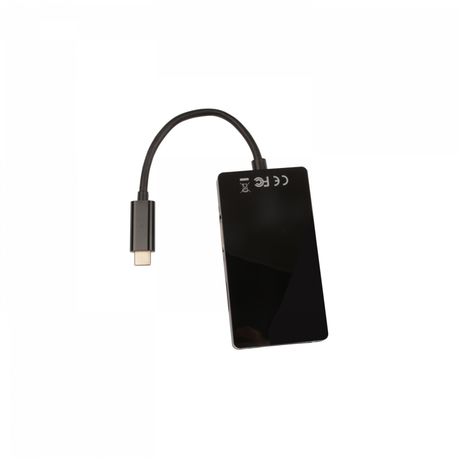 V7 - VIDEO SEVEN USB-C TO 3_IN_1 VIDEO ADAPTER VGA DVI HDMI 9GBPS 4K 30HZ UHD