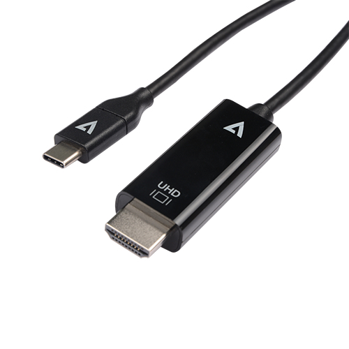 V7 - VIDEO SEVEN USB-C TO HDMI 2.0 CABLE 1M BLK VID / DATA CABLE 21.6GBPS 4K UHD
