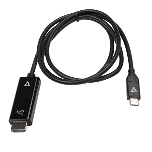 V7 - VIDEO SEVEN USB-C TO HDMI 2.0 CABLE 1M BLK VID / DATA CABLE 21.6GBPS 4K UHD