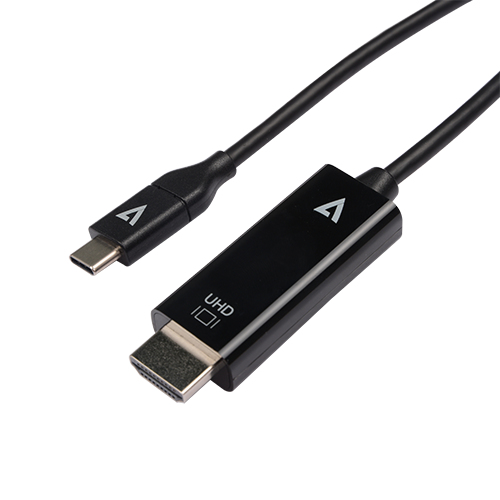 V7 - VIDEO SEVEN USB-C TO HDMI 2.0 CABLE 1M BLK VID / DATA CABLE 21.6GBPS 4K UHD