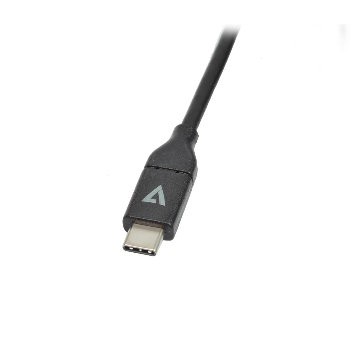 V7 - VIDEO SEVEN BLACK USB-C TO VGA VIDEO CABLE USB-C MALE TO VGA MALE 2M 6.6FT