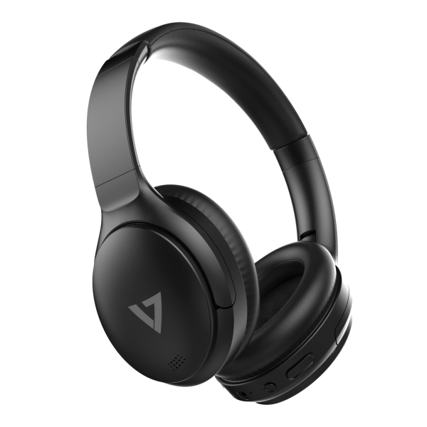 V7 - VIDEO SEVEN Wrls Bt Stereo Anc Headphones Intg Mic Aux Cable Blk