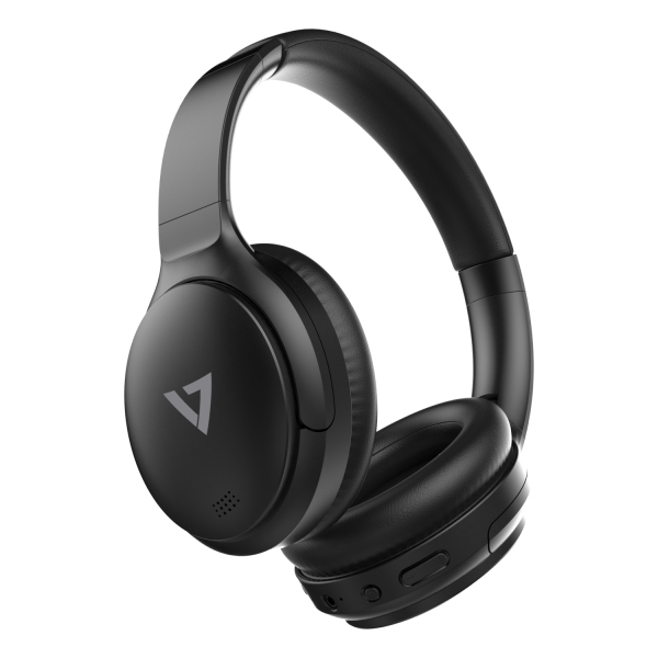 V7 - VIDEO SEVEN Wrls Bt Stereo Anc Headphones Intg Mic Aux Cable Blk