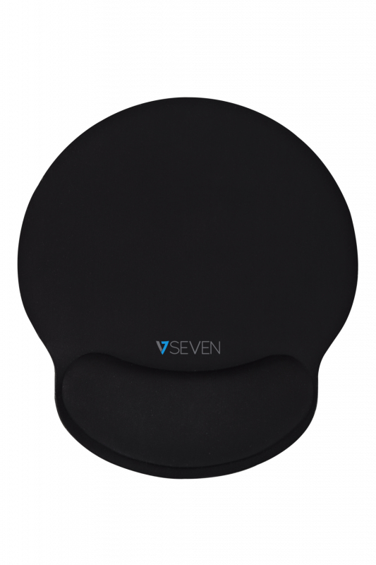 V7 - VIDEO SEVEN Memory Foam Support Mouse Pad Black 9 X 8in (230 X 200mm)