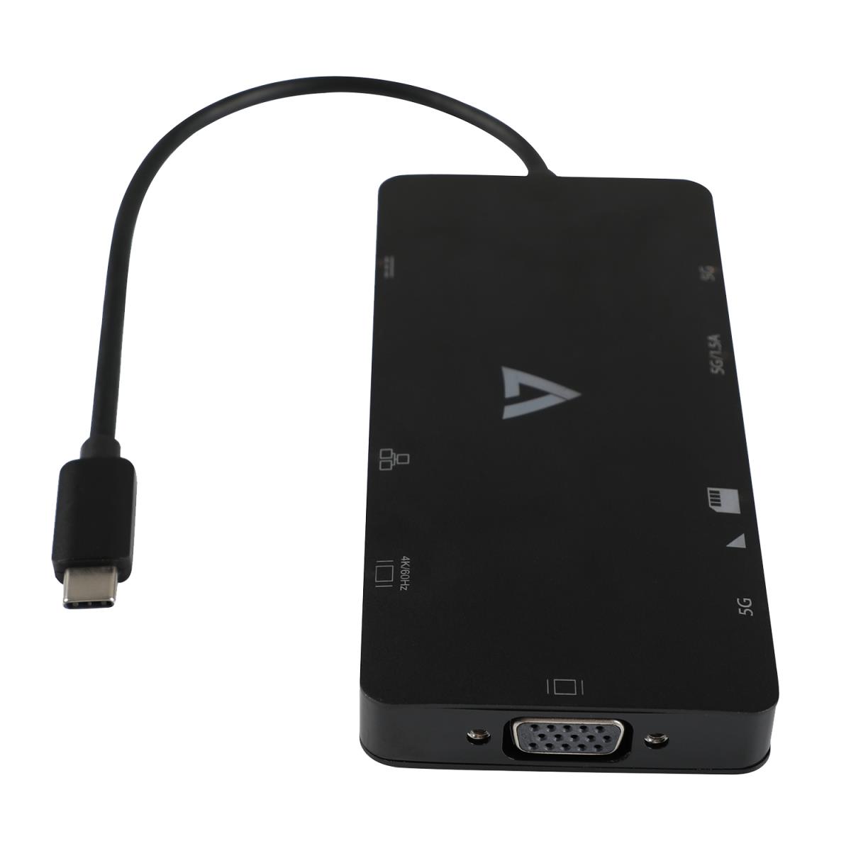 V7 - VIDEO SEVEN Docking Station - Ucminidock-althv - USB-c Alt Mode Mini Alt Mode