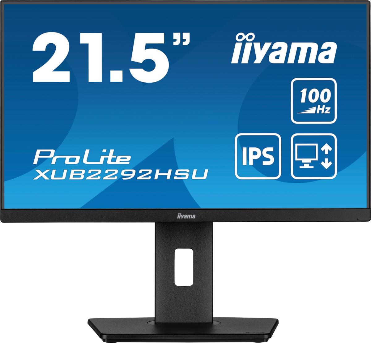 IiYAMA Desktop Monitor - ProLite XUB2292HS-B6 - 22in - 1920x1080 (FHD) - Black