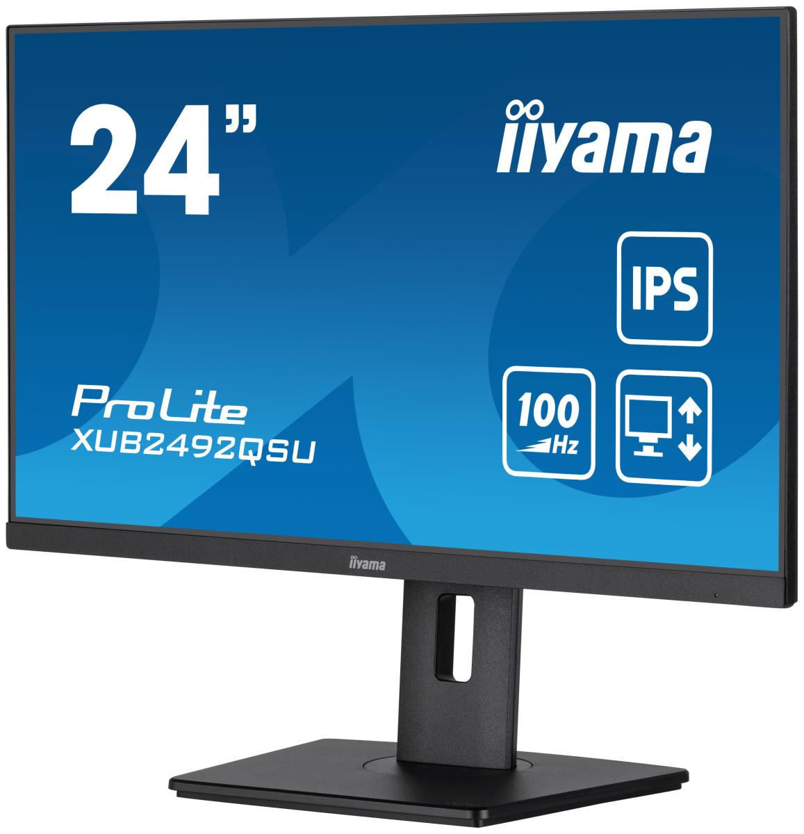 IiYAMA Desktop Monitor - ProLite XUB2492QSU-B1 - 24in - 2560x1440 (WQHD) - Black