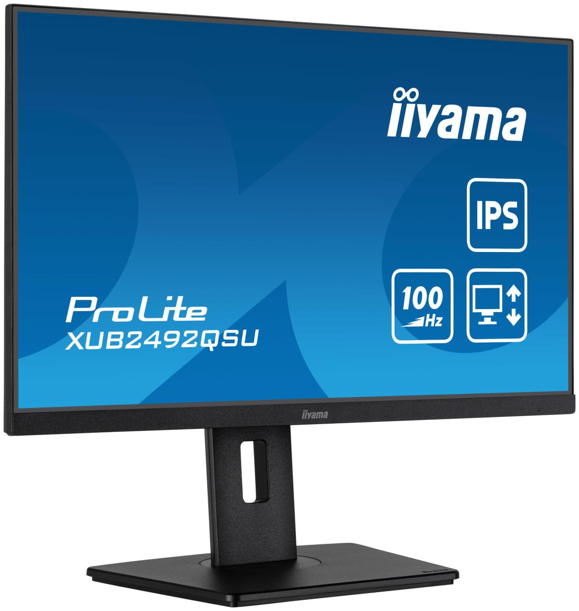 IiYAMA Desktop Monitor - ProLite XUB2492QSU-B1 - 24in - 2560x1440 (WQHD) - Black